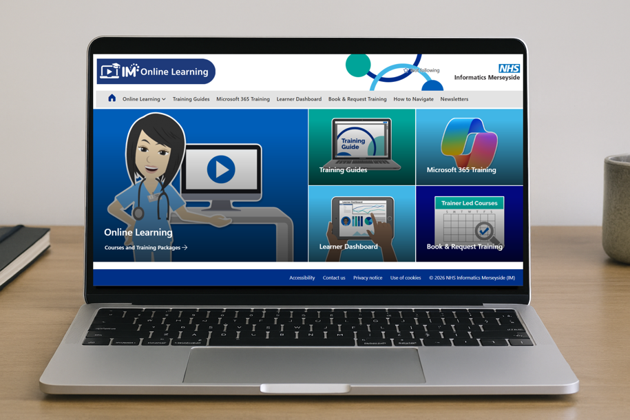 Image of a laptop displaying the IMOL Homepage